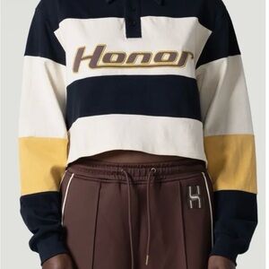 Honor Women's Colorblock Sweatshirt - Navy, Cream, and Gold